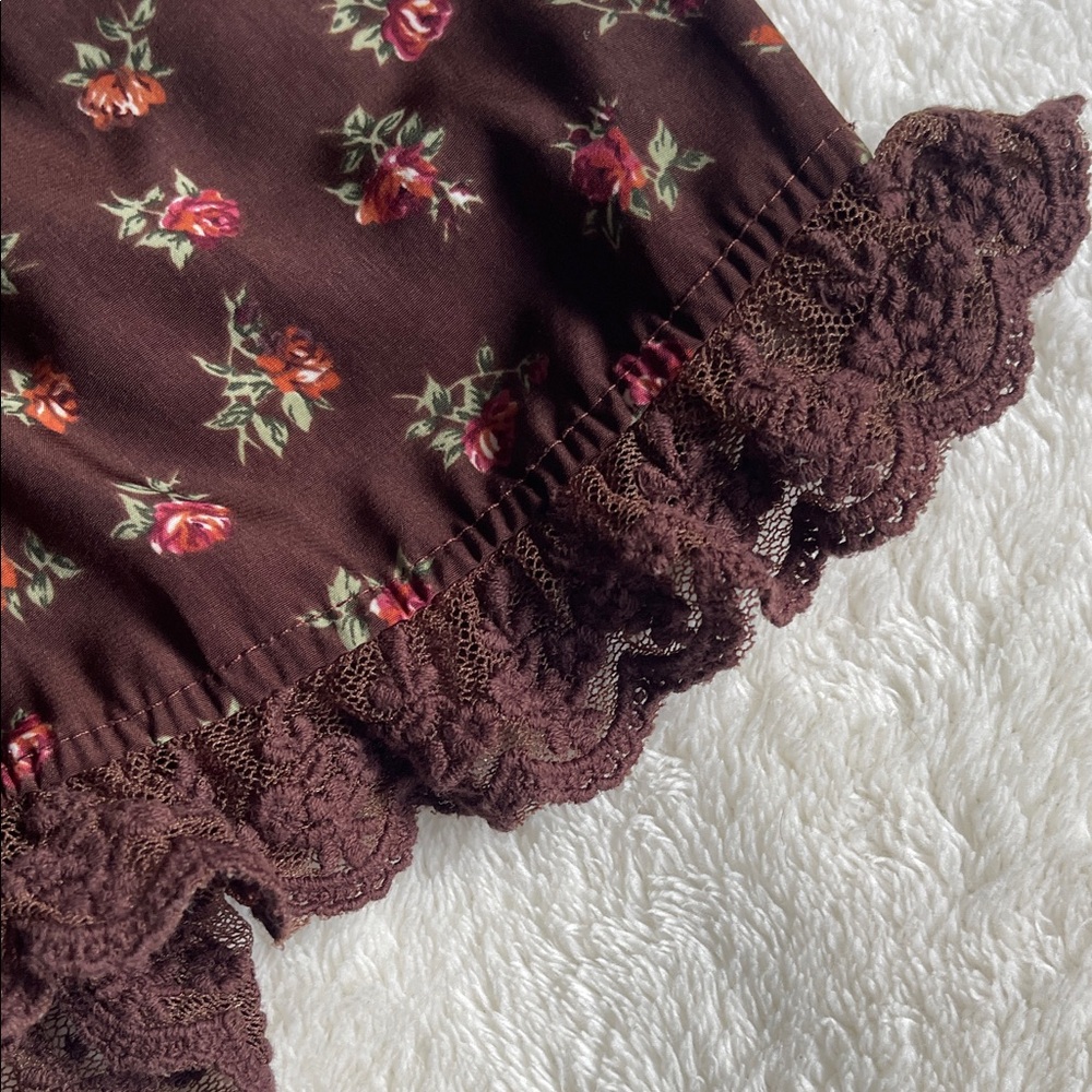 LIZ LISA Brown Floral Mini Dress - Picture 2 of 9